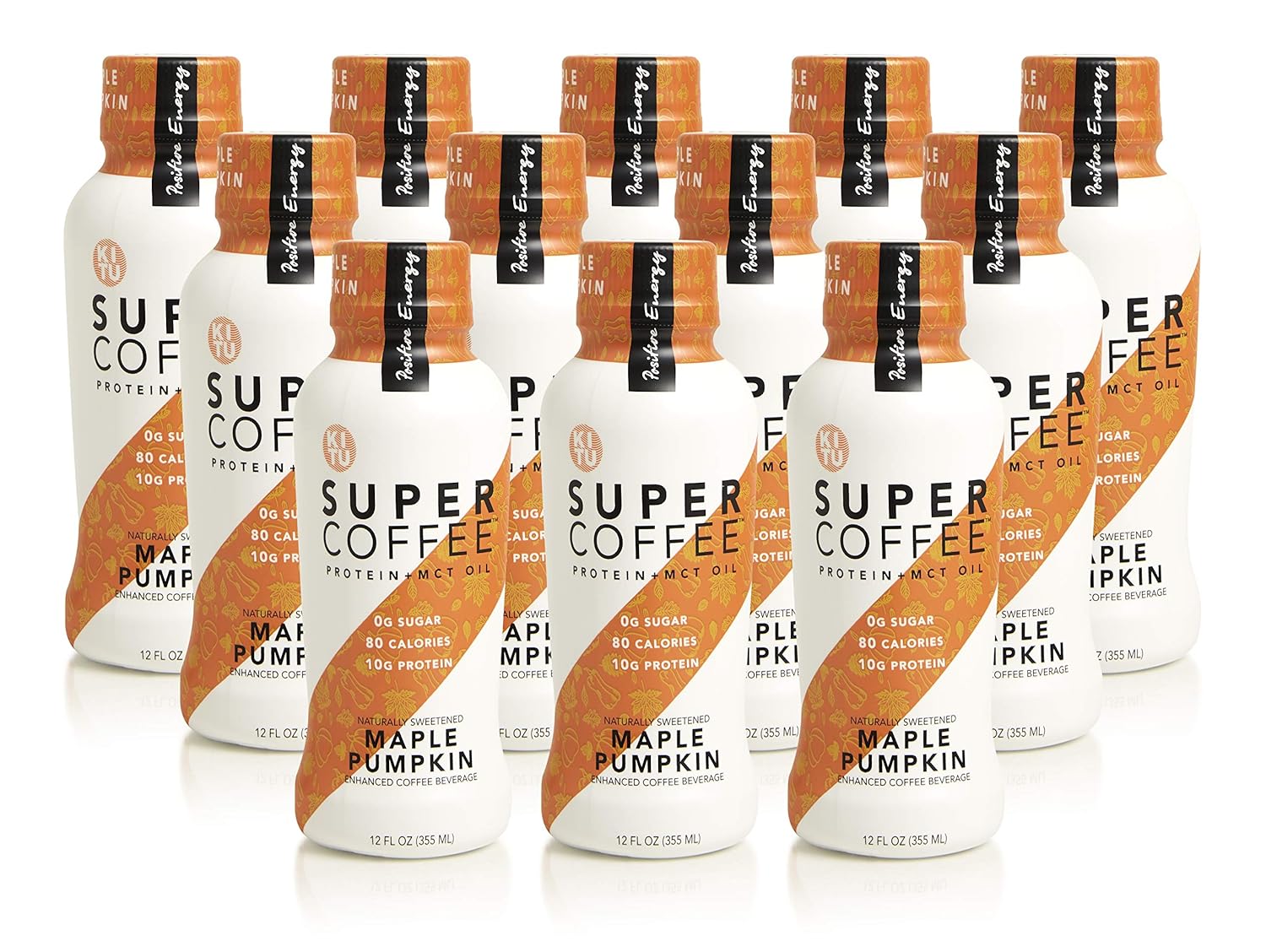 Kitu Super Coffee, Sugar Free Keto Coffee (0g Sugar, 10g Protein, 80 Calories) [Maple Pumpkin] 12 Fl Oz, 12 Pack | Iced Coffee, Protein Coffee, Coffee Drinks - Lactose Free, Soy Free, Gluten Free
