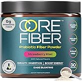 Prebiotic Fiber Supplement for Women & Men – 6g Prebiotic Fiber Powder – Daily Blend for Gut Health, Bloating, Regular Digestion & Energy – Soluble & Insoluble, Sugar Free, Strawberry Kiwi, 30 Serving