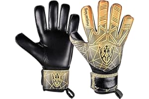 Keeperking Soccer Goalie Goalkeeper Gloves for Kids Boys Youth & Adult,Latex Strong Grip Palms with Removable Finger Spines Protection Children Football Gloves for Training/Match(Sizes 5-10,6 Styles)