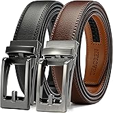 CHAOREN Click Belt for Men 2 Pack - Mens Dress Belt 1 1/4" in Packing Box - Design Belt Meet Almost Any Outfit and Occasion