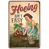 KORUBIA Gardening Gifts for Women, Plant Lovers, Gardeners - Plant Gifts - Garden Sign - Vintage Gardening Metal Signs for Outdoor - Home Outside Greenhouse Decor Garden Signs - 12''x8'' Metal Sign