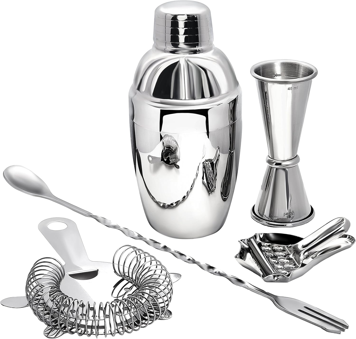 Amazon｜Lucky Style 【日本 ブランド】 カクテル シェイカー バーテンダー カクテルセット 350ML シェーカー 30