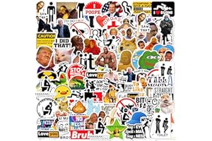 PURAESLA 105pcs Funny Stickers for Adults, Prank Meme (Dirty) Large Sticker Pack for Bumper, Light Switch, Water Bottles, Hard Hats, Computers, Vinyl Waterproof Decals