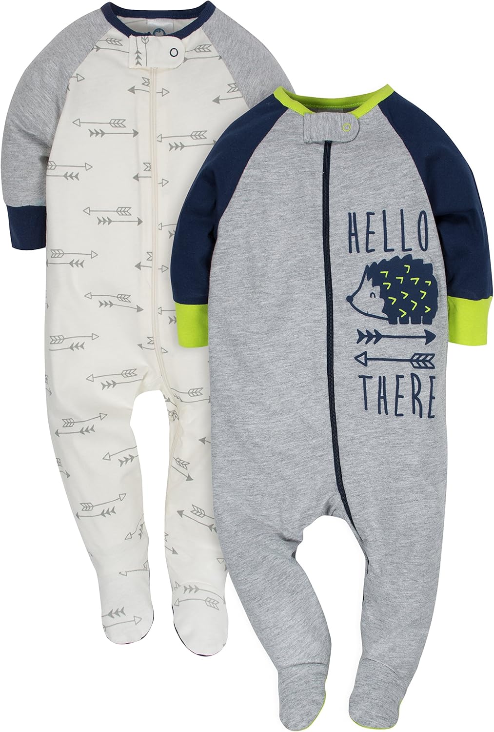 GERBER Baby Boys' 2-Pack Sleep 'N Play, Hedgehog, 0-3 Months: Clothing