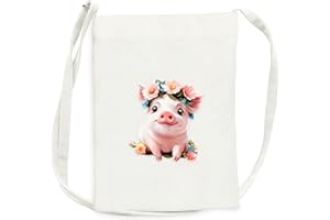 BJDAMAI Mini Canvas Bag for Teens Kids Girls, Small Purse with Shoulder Strap Holds Phone Wallet Keys Lipstick Coin!