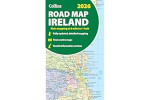 2026 Collins Road Map of Ireland: Clear and detailed folded map of Ireland