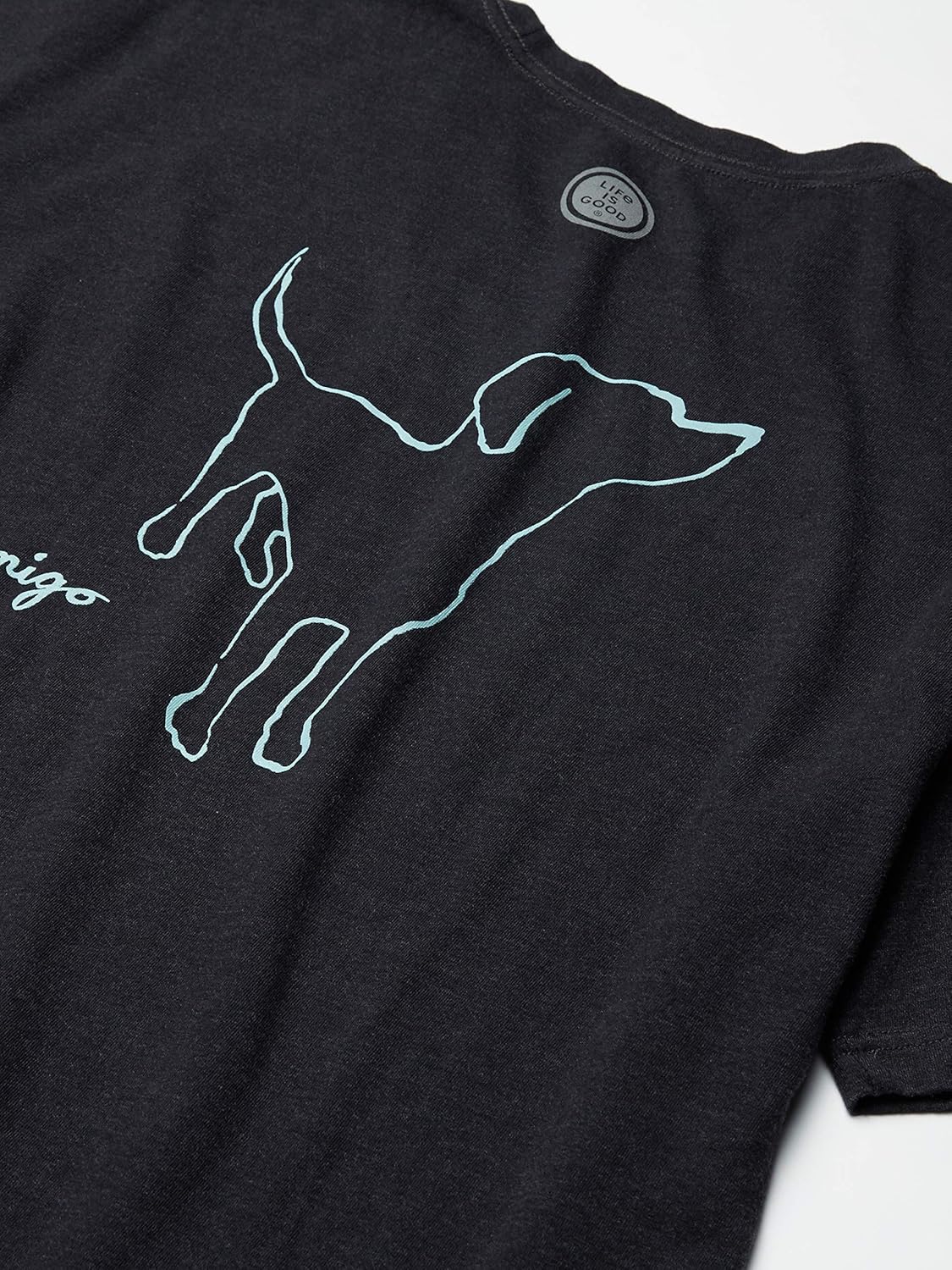 Life is Good Mens Crusher Pet Graphic T-Shirt: Clothing