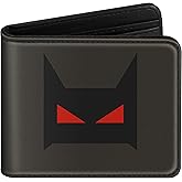 Bistup Boys Wallet Cute Leather Wallet - Credit Card Cash Id Holder Rfid Blocking Bifold Small Wallets With Coin Pocket Id Window Slim for Teen Boys Little Boy Men Youth Guys Cool Cartoon Black