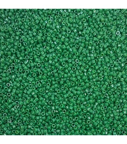 Amazon.com: Miyuki DB-656 11/0 Dyed Op Jade Green 7g Delica Seed