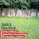 Unibos Badminton Set with Net and Poles Garden 4 Player Outdoor Kit view 4
