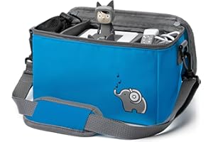 fantifant Musicbox Bag for Toniebox [ + net Bag for Tonie Storage ] Flexible Transport Bag for TONIEBOX Bag for Figures and Box Including Accessories I with Recycled PET I Shark Blue