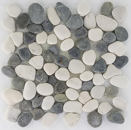 Naturale Pietra Mosaico Piastrelle Antracite Bianco