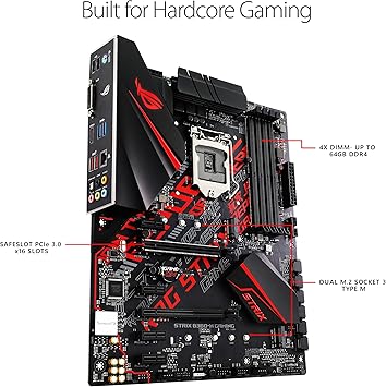 Asus Rog Lga1151 300 Series Ddr4 Hdmi Dvi M 2 Atx Motherboard Strix 60 H Gaming Computers Accessories Amazon Com