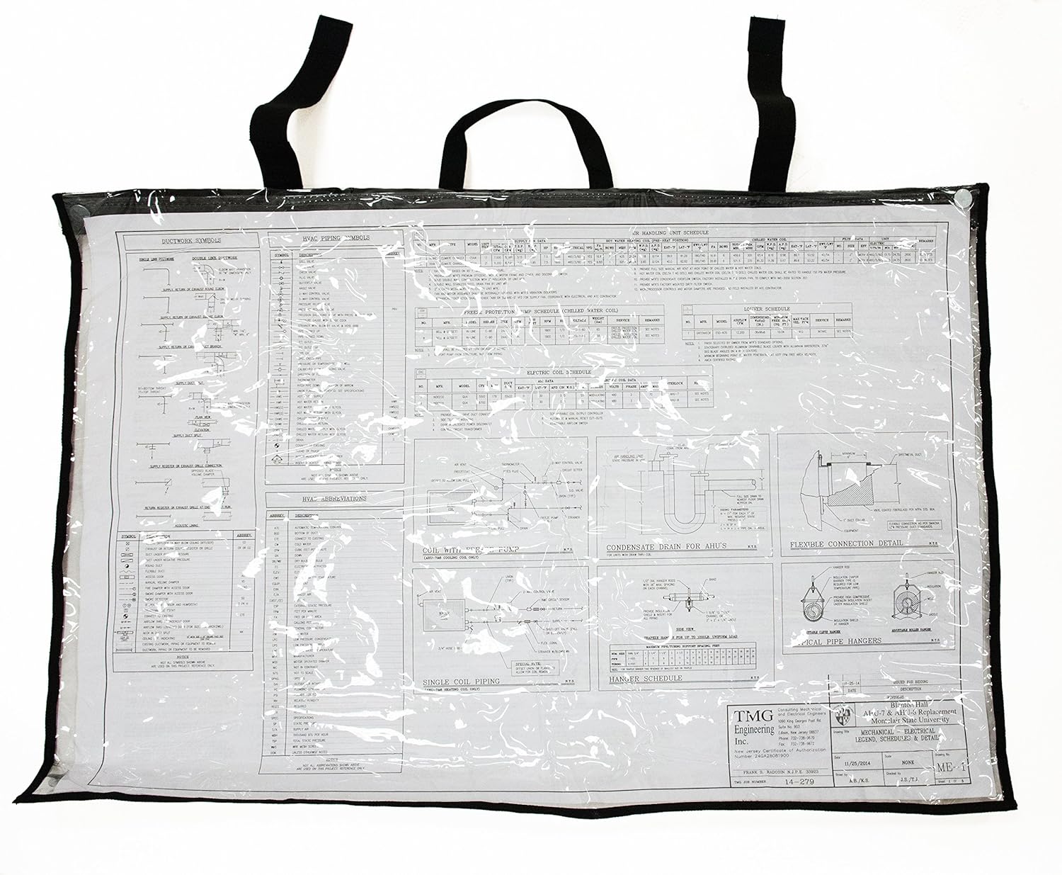 Adir Corp. PS2436 Foldable Waterproof Plans Shield - Blueprint Shield - Plans Carrier - Blueprint Carrier - Map Case - Map Shield - Document Case (24 x 36), Clear/Black: Industrial & Scientific