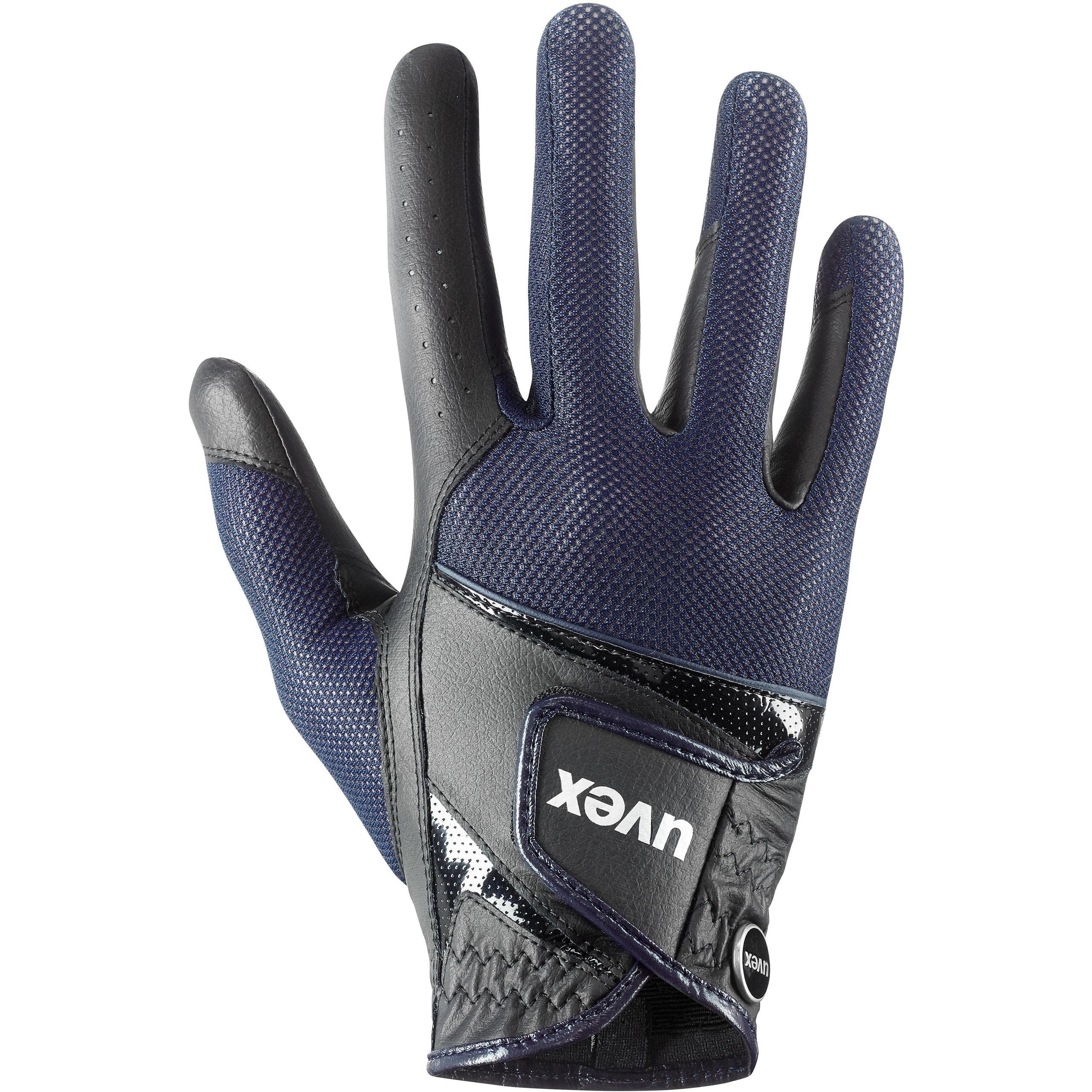 uvex Sumair - Flexible Riding Gloves for Men and Women - Durable - Breathable Material - Black-Blue - 9 — image 1