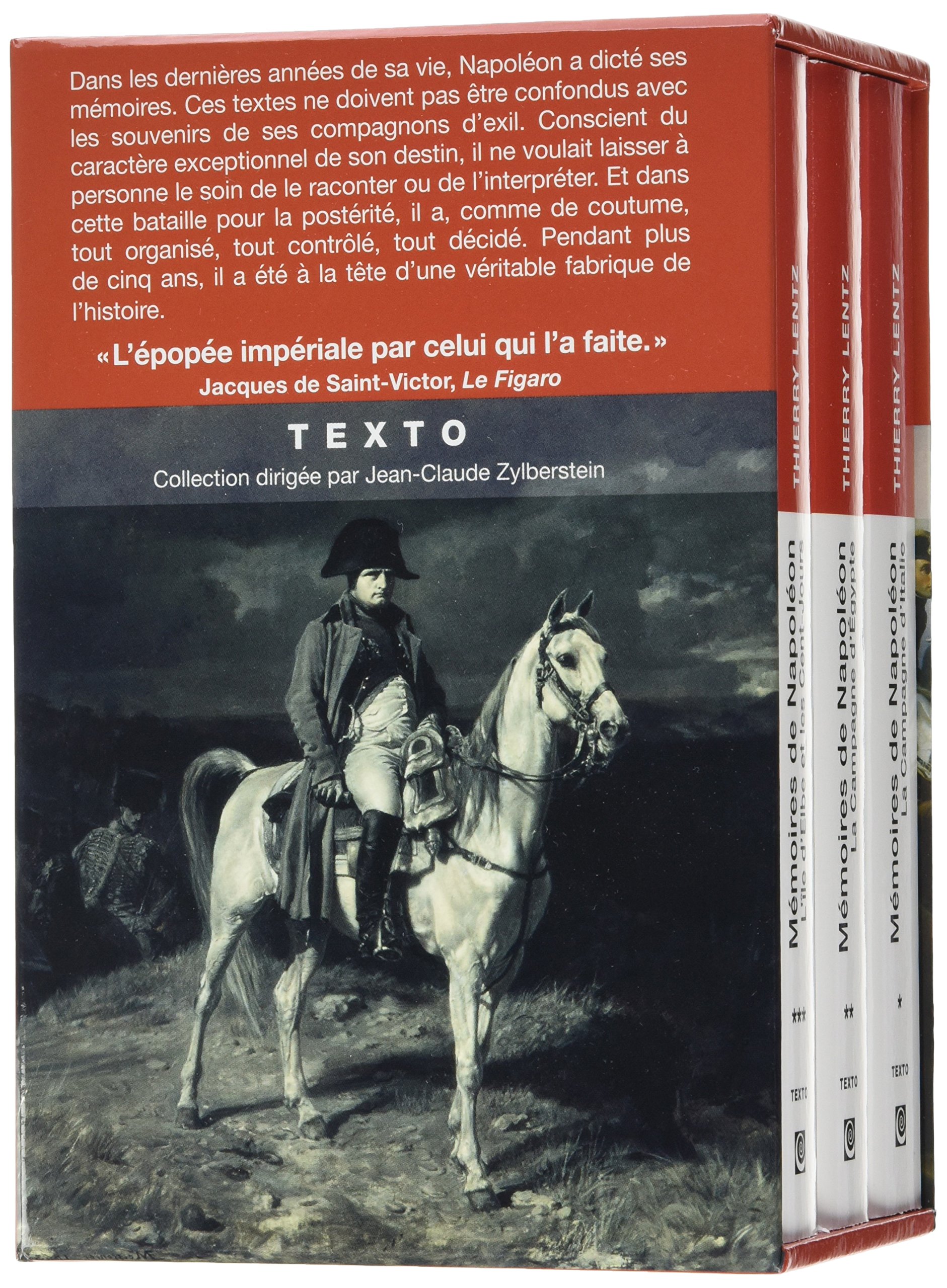 Amazon Fr Memoires De Napoleon Coffret En 3 Volumes Tome 1 La Campagne D Italie Tome 2 La Campagne D Egypte Tome 3 L Ile D Elbe Et Les Cent Jours Lentz