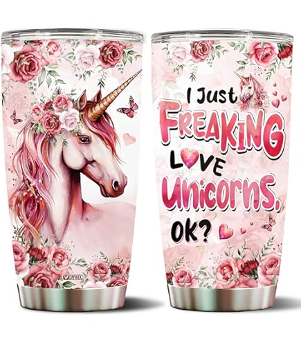 Gobelet Personnalisé Poudré Avec Licorne Et Nom - Couleurs Au Choix - Isotherme Inox