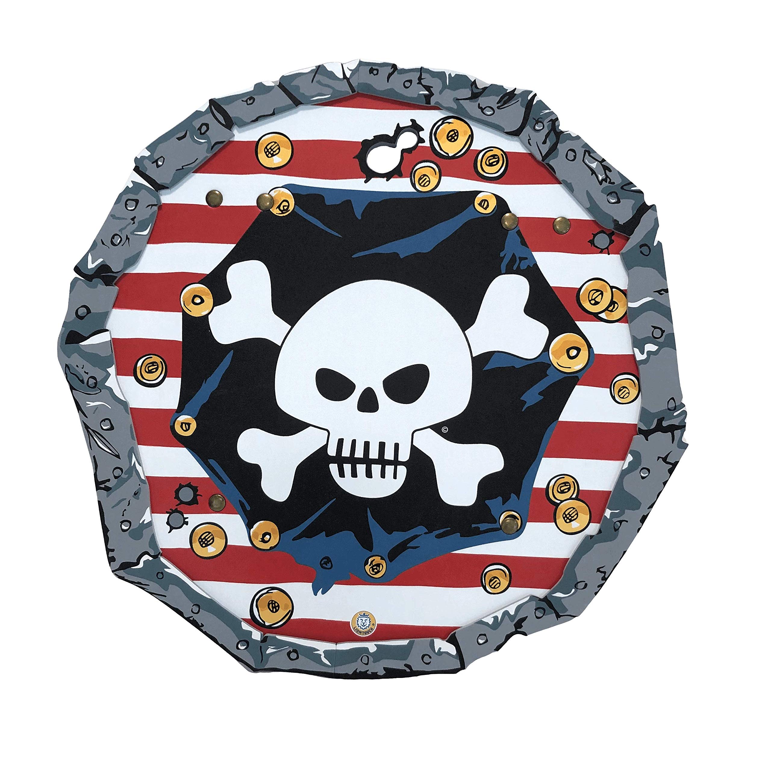 Liontouch 227LT Pirate Red Stripe Foam Toy Shield For Kids | Part Of A Kid's Costume Line