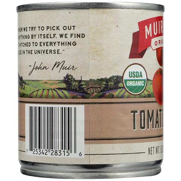 MUIR GLEN VINE SWEETENED ORGANIC TOMATO SAUCE, 8 OZ