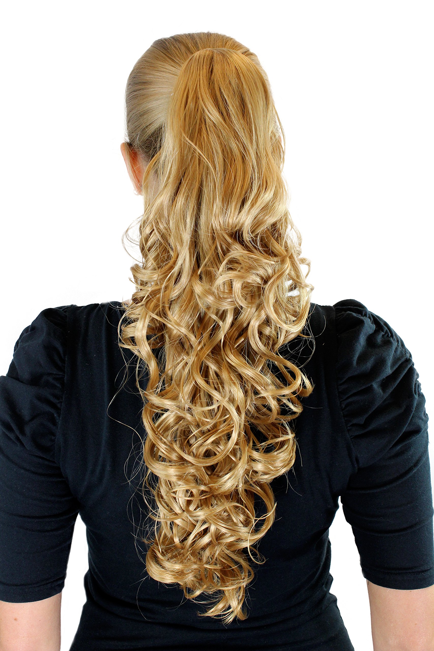 WIG ME UP - XF-9003-225 Ponytail Hairpiece extension very long curled curls blond 20inch