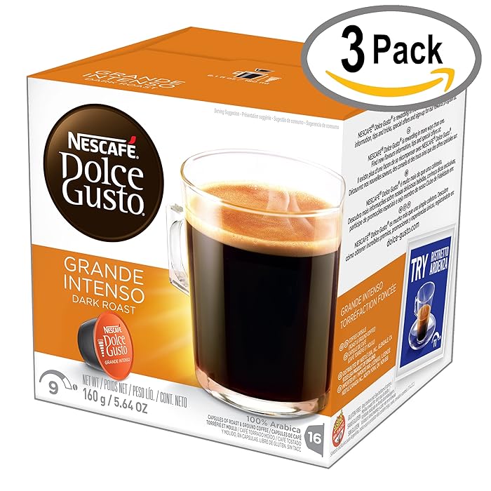 NESCAF&Eacute; Dolce Gusto Coffee CapsulesGrande Intenso48 Single Serve Pods, (Makes 48 Cups)48 Count