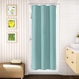Waterproof Narrow Shower Curtain 92x182cm Turquoise with Hooks view 2