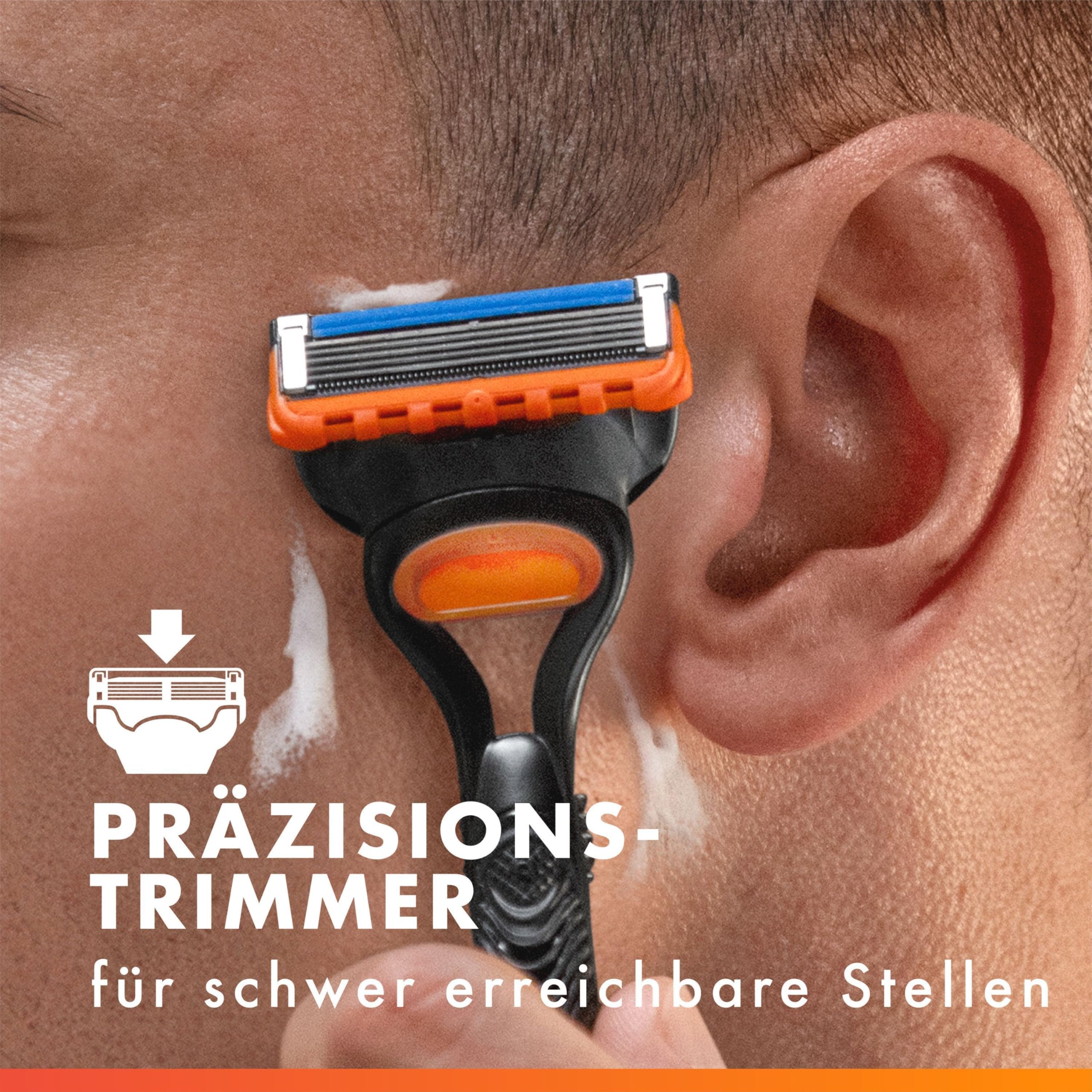 Gillette Fusion5 Rasierer Herren, 1 Rasierer, 11 Ersatzklingen mit Gleitstreifen für Ein Sanftes Gleiten und 5 Klingen für Eine Gründliche, Langanhaltende Rasur — Schwarz 4