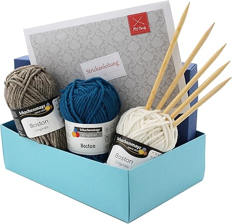 WEBEEDY Strickset Für Anfänger - Komplettset Mit Wolle & Nadeln Inklusive Video-Tutorial