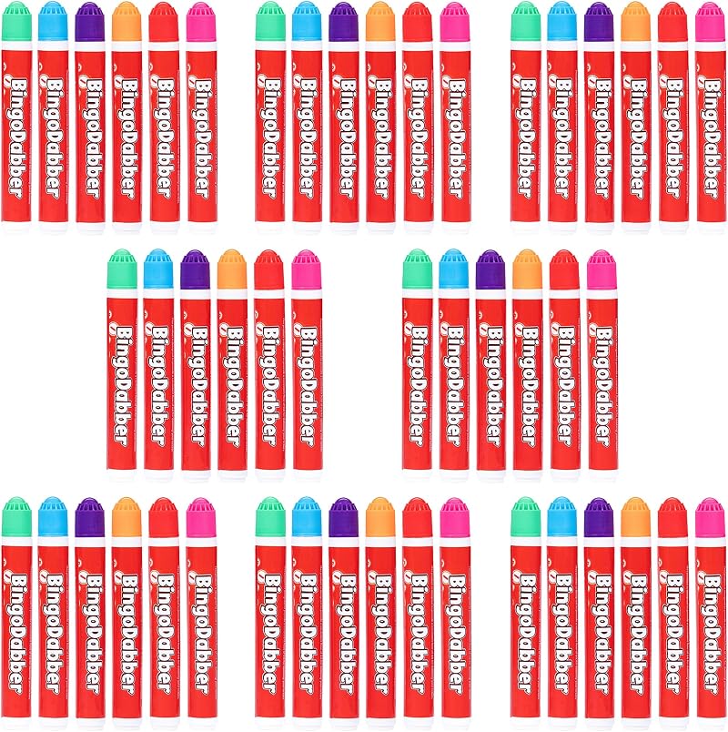 evelay Bingo Dabbers Markers Mixed Colours Pens Pack of 48