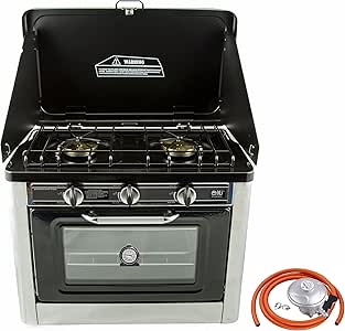 NJCO-01 - Estufa de Gas portátil para Acampada y Horno, Acero