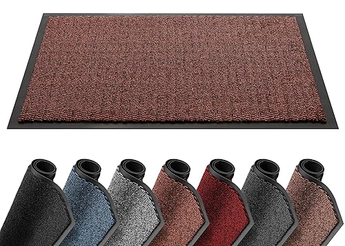 Lexell Door Mats Indoor Highly Absorbent Dirt Trapper - Heavy Duty Non Slip Rubber Back Washable Door Mat for Entrance, Kitchen, Outdoor Floor Mat