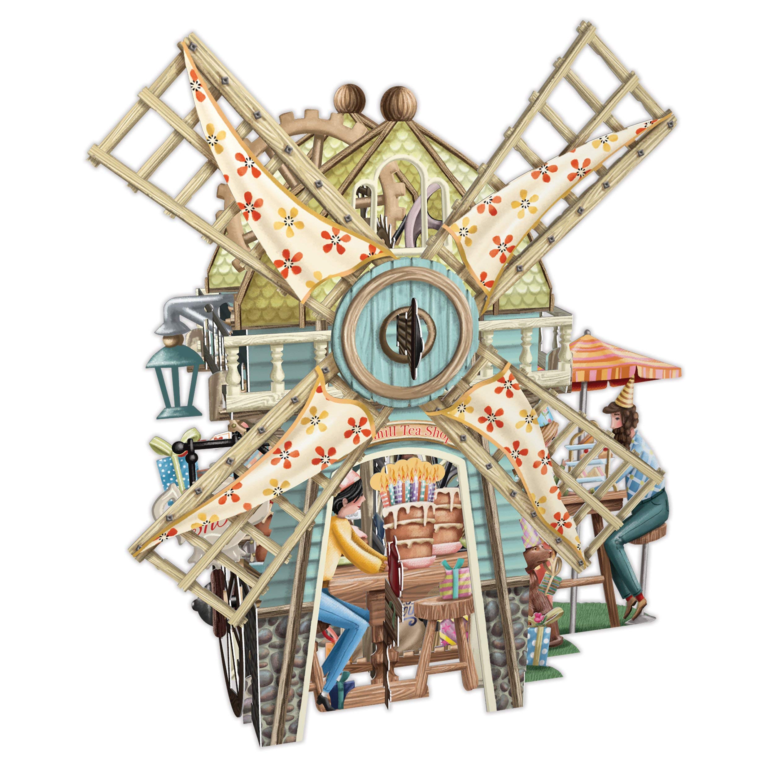 The Windmill Tea Shop 3D Pop Up Greetings Card