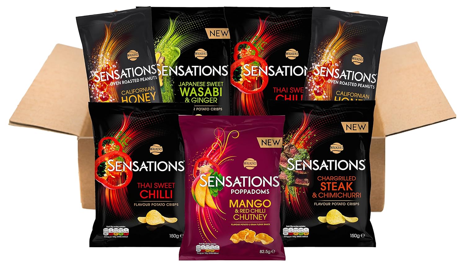 Sensations Walkers Around The World Exotic Flavours Snacks Box Amazon