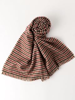 Green Label Relaxing  x Johnstons of Elgin Merino Wool Scarf Gun Club Check 3136-343-0330