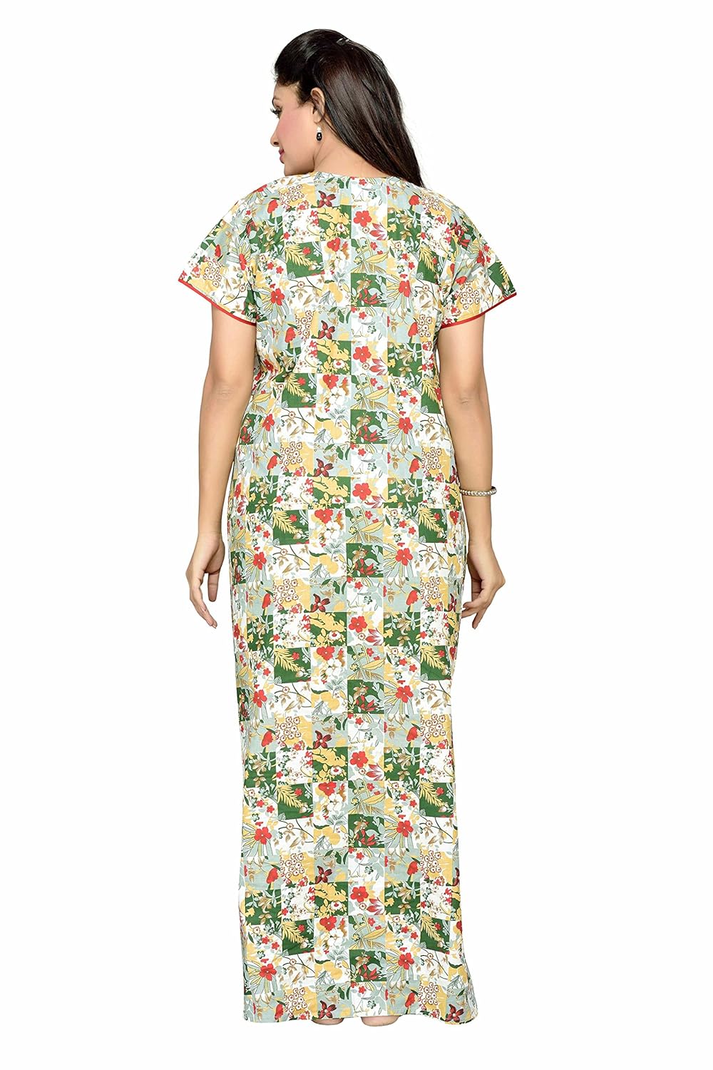 soulemo women's cotton embroidered nighty (375)