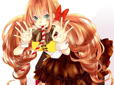 Posterhub Anime Original Girl Blonde Smile Bow Twintails