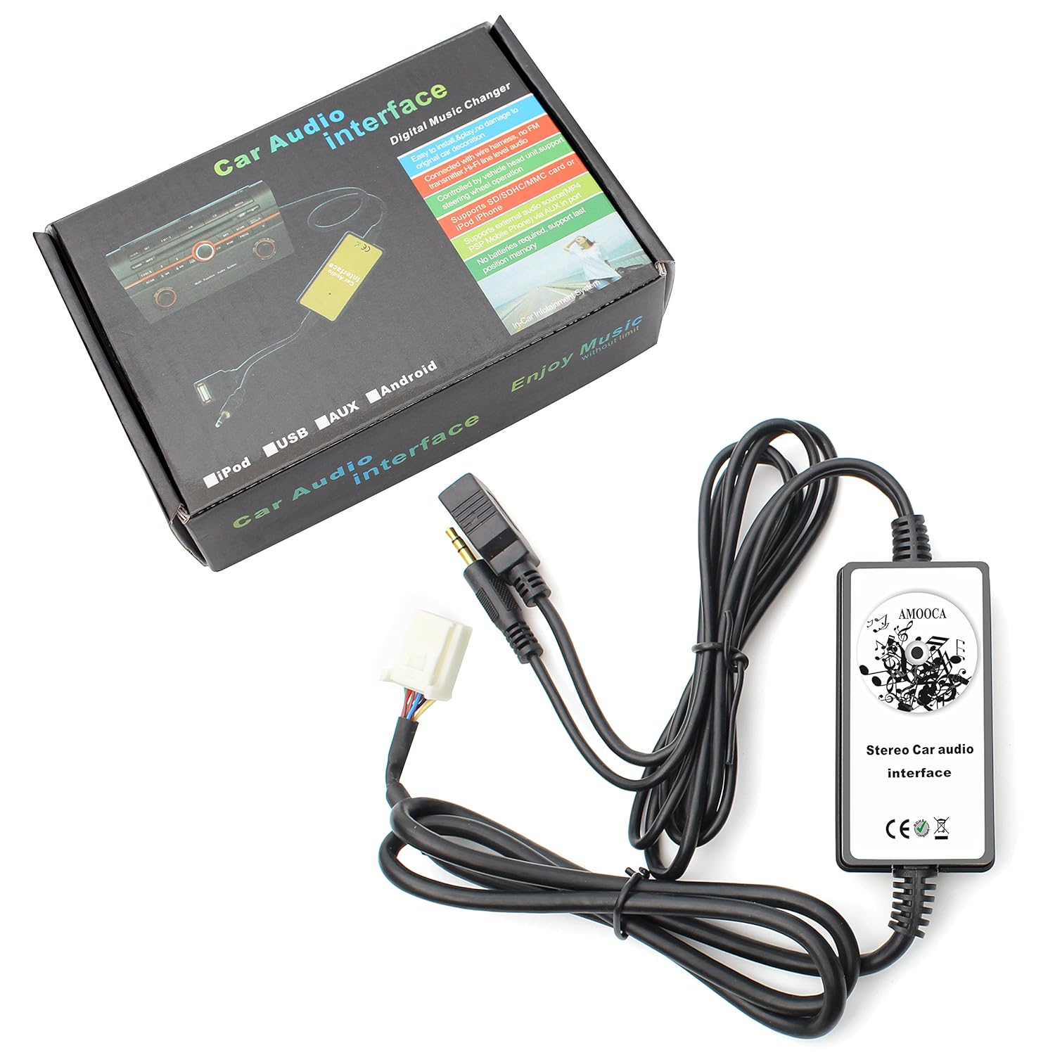 Auxiliary Input Adapters Amooca Car Mp3 Connection Kits Usb Aux