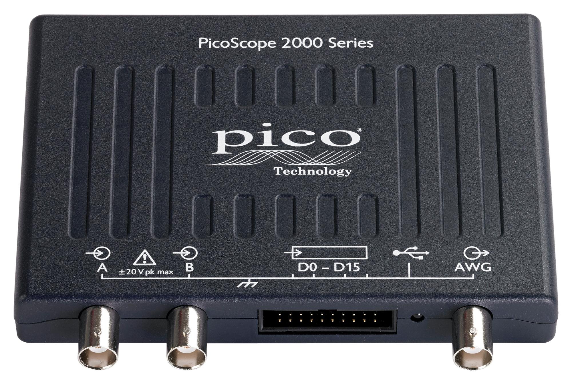 Pico TechnologyPicoScope 2207B PC Oscilloscope MSO 2 + 16 channels with FG/AWG, 70 MHz, probes and accessories