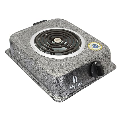 Hy-tec Metal 1250W Theeta Electric Hot Plate Induction Cooktop with Hammered Design (Grey)