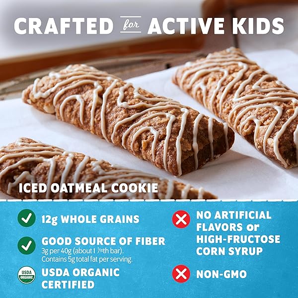 ZBAR – ICED OATMEAL COOKIE – SOFT-BAKED ENERGY SNACK BARS – NON-GMO – 12G WHOLE GRAINS – USDA ORGANIC GRANOLA BARS (24 PACK)