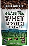 Opportuniteas High Protein Coffee Powder - Healthy Grass Fed Whey Isolate + Delicious Flavor of Swiss Coffee - All Natural Low Carb Pre / Post Workout Drink Mix Shake - No Sugar Sweetener Soy GMO or Gluten. 1 lb