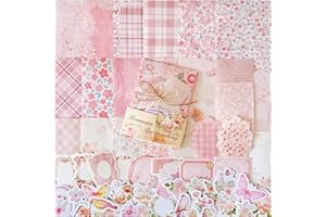 Doraking 100pcs Vintage Floral Scrapbook Paper Journaling Stickers Assorted Set, Material Paper Memo Junk Journal Supplies for Bullet Journaling Retro Crafts Planner Collage Card Album