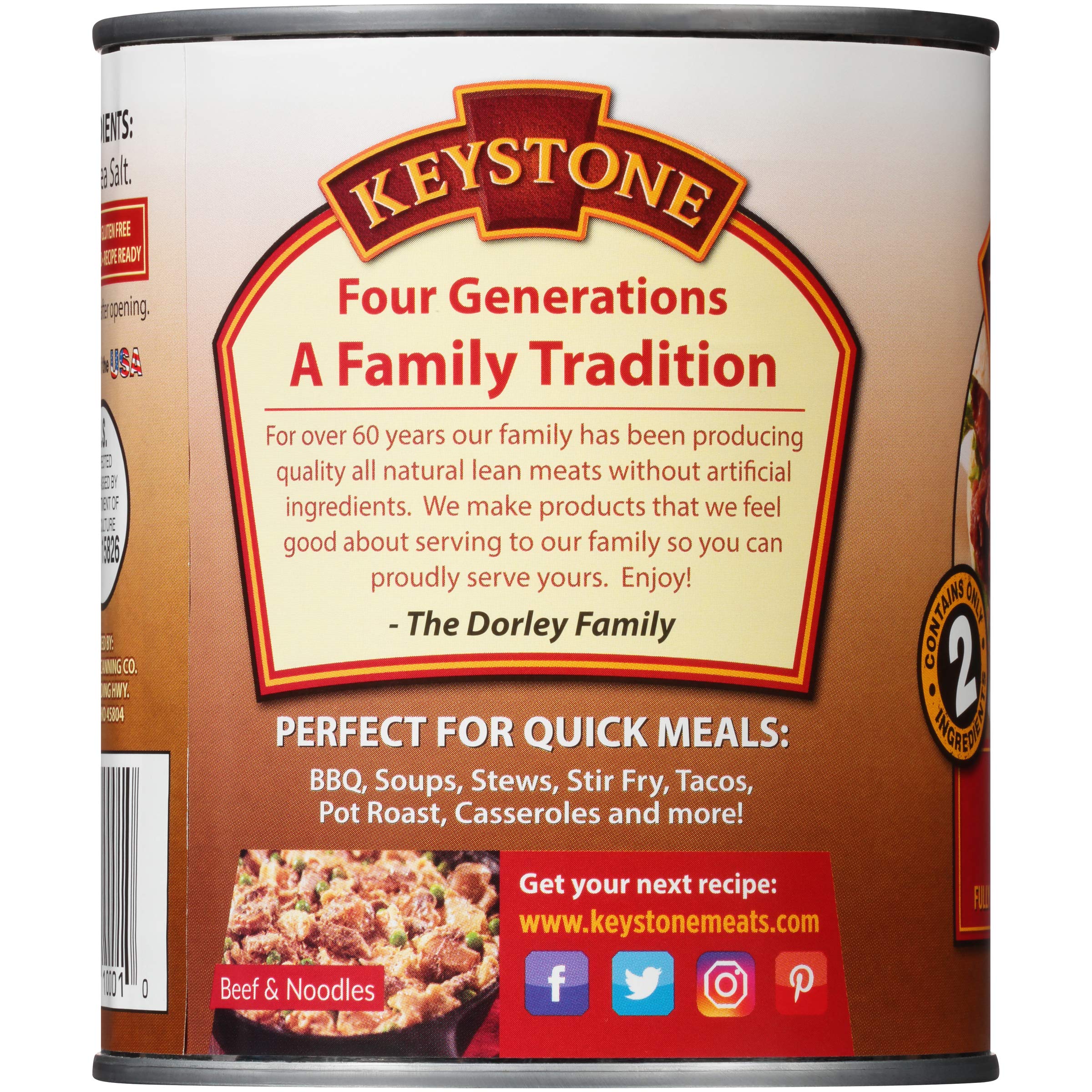 Keystone Meats All Natural Canned Beef, 28 Ounce Buy Online in UAE