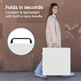 Vivo Technologies 6Ft Trestle Folding Table Heavy Duty Plastic Top White view 5