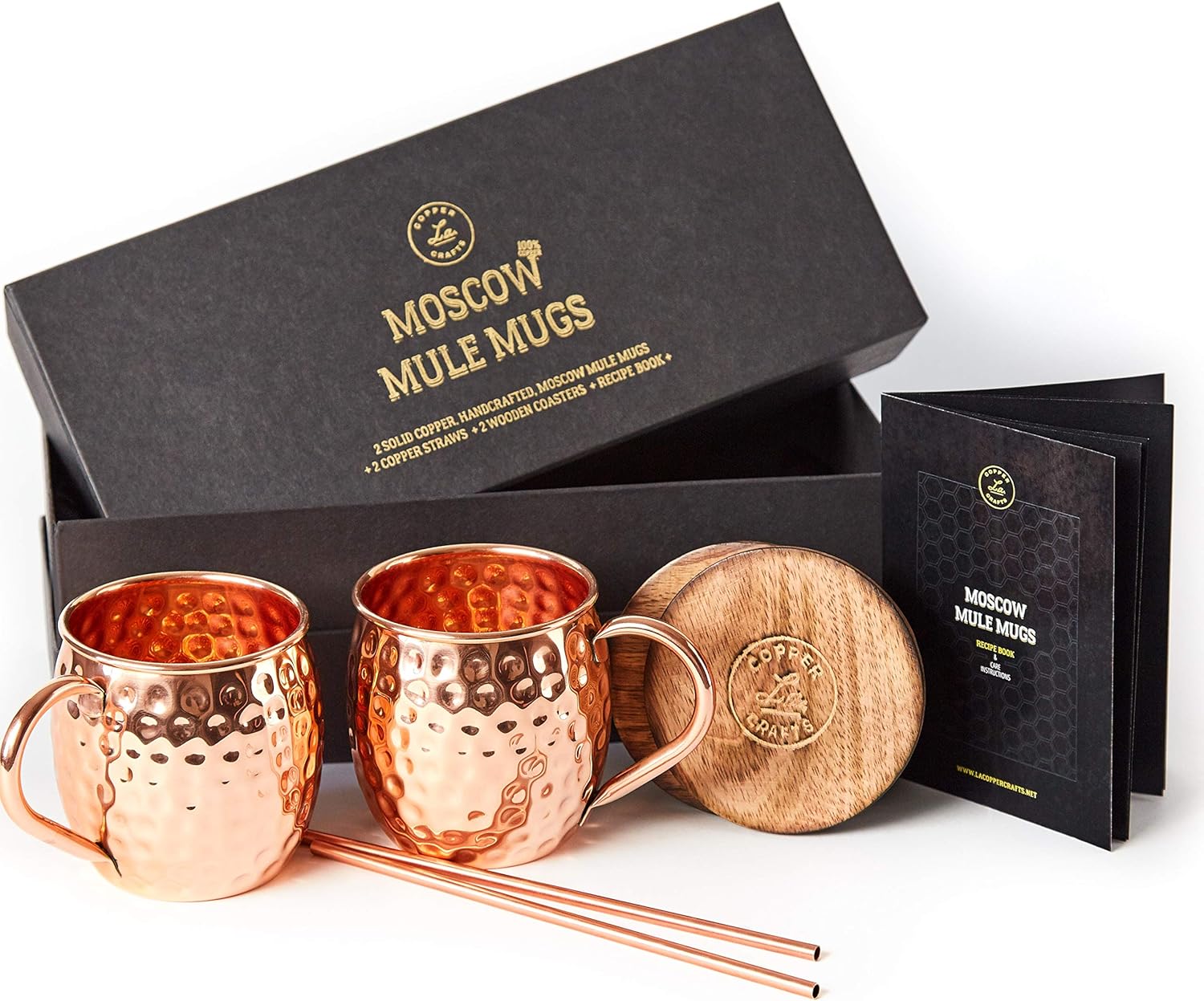 Moscow Mule Copper Mugs Set 2 Authentic Handcrafted