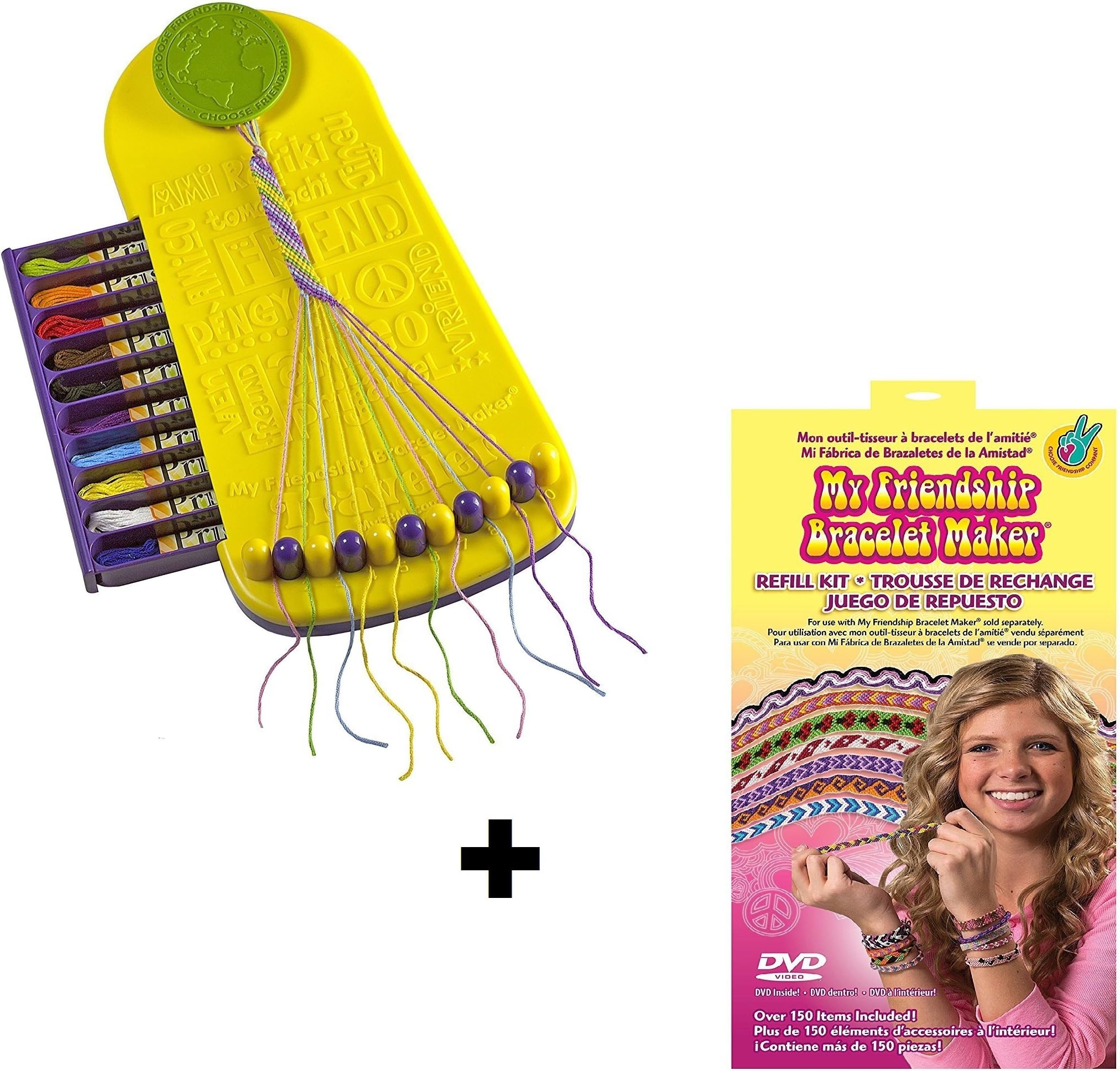 Choose Friendship Bundle My Friendship Bracelet Maker Kit and Refill Kit, Kids Jewelry Kit, Bracelet Craft Kit Jewelry Making Bracelet Kit, Travel Edition