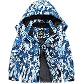 Keevoom Boys Winter Coat Ski Jacket Windproof Kids Snowboard Warm Fleece Snow Coat Waterproof Outdoor Hooded Ski Coats