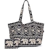 OPQRSTU Women Hippie Tote Hand Bag Large Capacity Bohemian Bag Portable Tourist Shoulder Bags