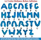 TONIFUL 16 Inch Letter Balloons 52 Pieces Silver A-Z Alphabet Foil DIY Banner view 6