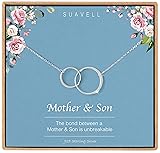Suavell Mother Son Necklace. Sterling Silver Double